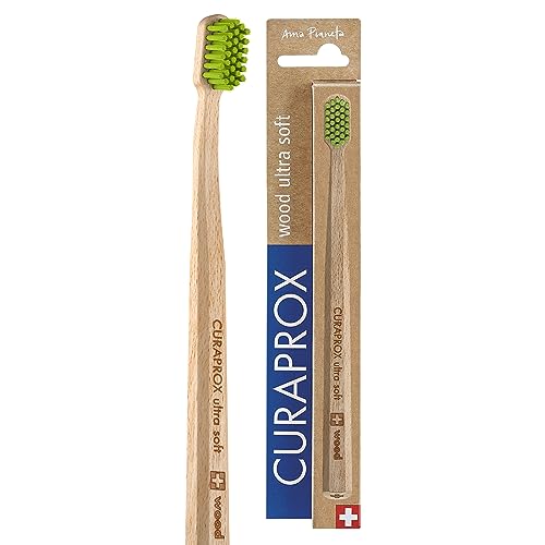 Curaprox Spazzola Ultra Morbida In Legno, Colore: Verde