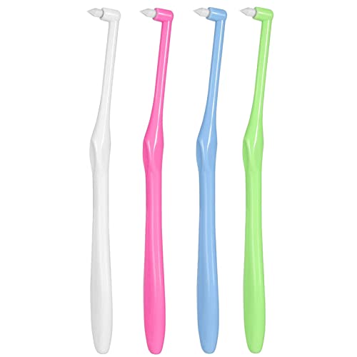 Rnitle 4 Pezzi Spazzolino Tuft Da Denti Spazzolino Tuft Spazzolino Conico Spazzolino Di Saggezza,Spazzolino Da Denti Con Finitura Trapuntata Con Estre