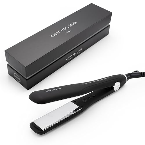 Corioliss Wide | Piastre Per Capelli Professionale Larghe | Titanio | Perfetta Per Lisciare E Creare Onde E Ricci | Con Controllo Della Temperatura