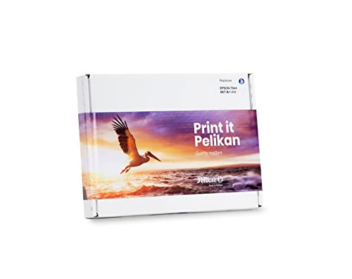Pelikan Confezione Da 4 Cartucce Di Inchiostro Di Ricambio Per Epson T0445 Nero/Ciano/Magenta/Giallo Sottile