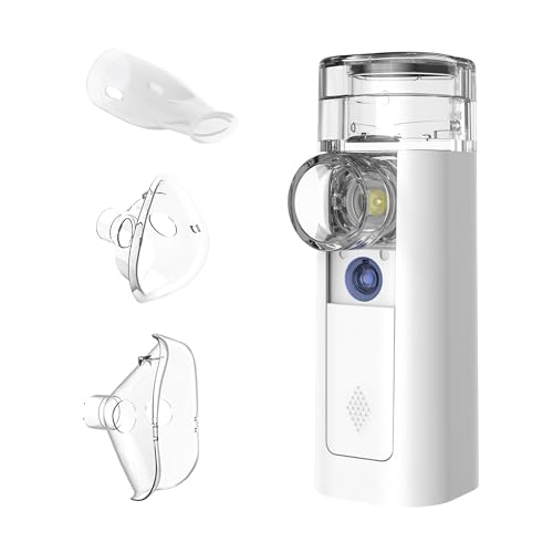 Mini Air 360+ Aerosol Mesh Silenzioso Portatile Per Adulti E Bambini | Due Maschere E Boccaglio Inclusi | Per Alleviare Tosse E Raffreddore | Ricarica