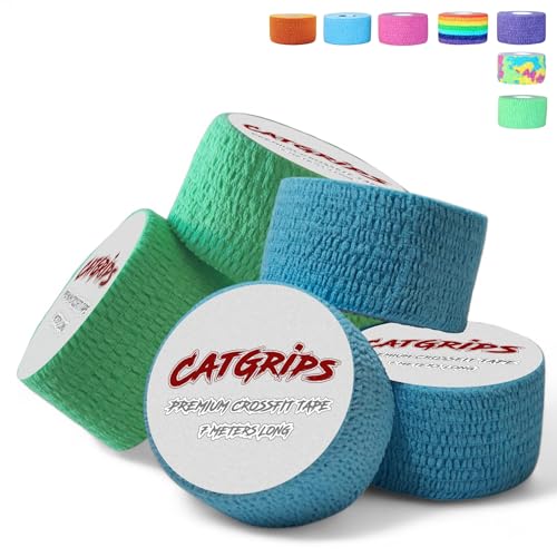 Catgrips Tape Crossfit, 3 Rotoli Xl 7M X 3,8Cm, Nastro Adesivo Sportivo, Benda Elastica Per Sollevamento Pesi, Protezione Dita E Pollici, Calisthenics