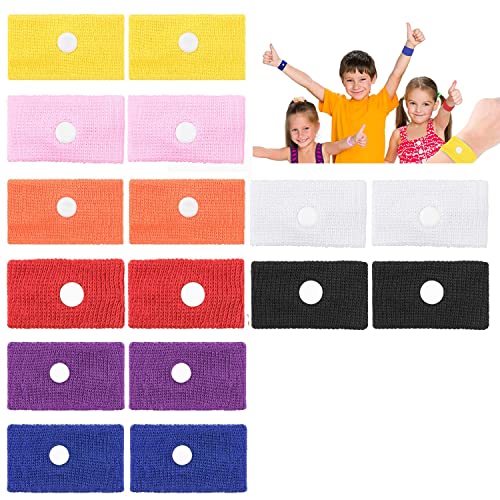 Braccialetti Antinausea 8 Coppie Fasce Per Digitopressione Senza Farmaco Per Bambini E Adulti Mal Di Macchina, Mal Di Mare, Gravidanza E Da Viaggio(Co