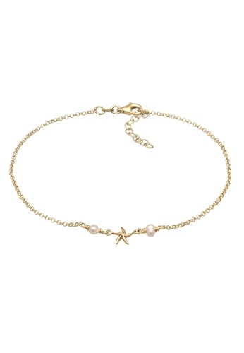 Elli Cavigliera Seestern Perle Maritim Beach 925 Silber