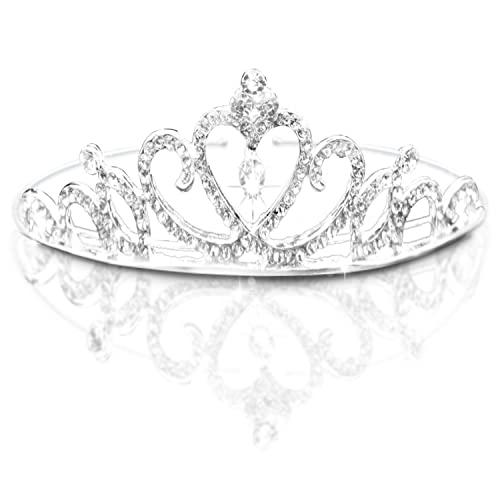 Tiara Corona Di Cristallo, Wedding Tiara Nuziale Principessa Per Cerimonia Feste, Compleanno, Proms Cerchio Brillante,Bridal Crystal Fascia Crown-S1