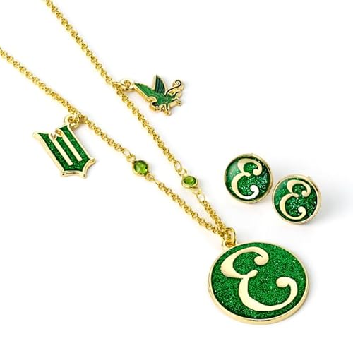 Wicked Elphaba - Set Regalo Con Collana E Orecchini A Perno, Misura Unica, Lega Di Zinco: 93% Zinco + 3% Rame + 4% Alluminio, Nessuna Pietra Preziosa