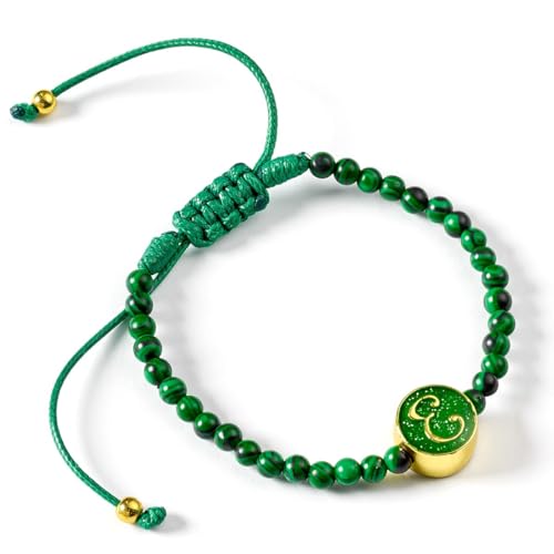 Wicked Elphaba - Braccialetto Dell'Amicizia In Malachite, Colore: Verde, Misura Unica, Lega Di Zinco: 93% Zinco + 3% Rame + 4% Alluminio/Quarzo, Nessu
