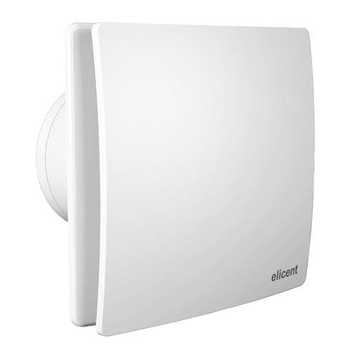 Elicent Ventilatore Da Bagno T, Diametro 120 Mm, Per Montaggio A Soffitto O A Parete, Con Viti E Tasselli, Colore: Bianco