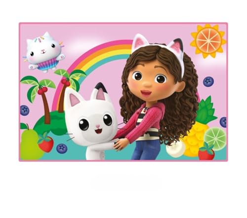 Caldarelli Group S.R.L. Tappeto Disney Cartoni Animati 80X120Cm - Design Colorato Con Personaggi Preferiti - Ideale Per Stanza Bambini E Gioco (Gabby