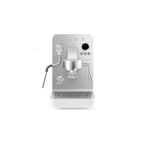 Smeg Emc02Whmeu, Macchina Per Caffè Espresso Minipro Collezione, White (Matte)