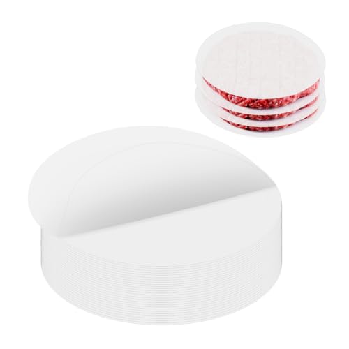 Ukofew Carta Per Hamburger,100 Fogli Carta Pergamena Antiaderente Rotonda,11Cm Carta Da Forno Per Hamburger Per La Cottura E La Cottura, Hamburger, Po