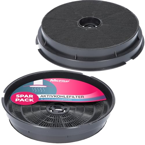 Mcfilter | 2X Filtro A Carboni Attivi Ø 190 Mm Per Cofano Estrattore Adatto A Refsta K25, Zanker 902979378/4, Tecnowind Typ H, Whirlpool 484000008647 