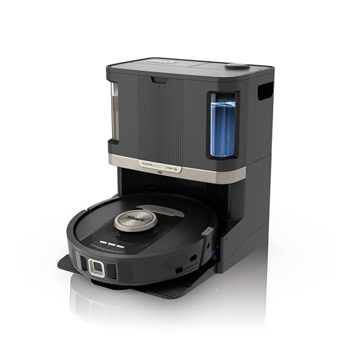 Shark Powerdetect Robot Aspirapolvere Lavapavimenti 2 In 1, Nevertouch Pro Autosvuotante, Autoriempimento, Autopulizia, Navigazione 3D Lidar, Bypass O