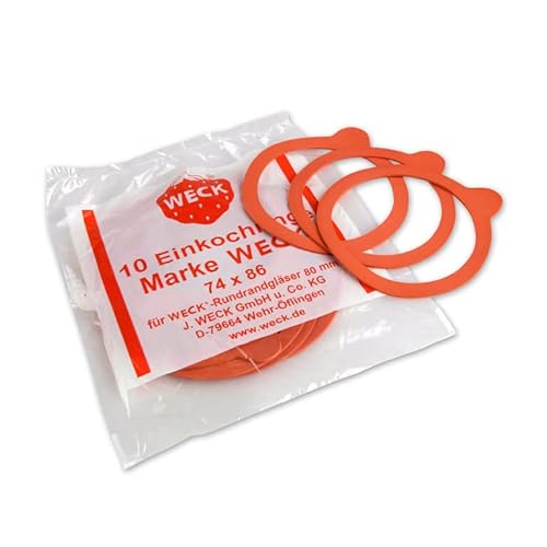 Weck 80Mm Rubber Seals / Rings (Set Of 10). Fits Weck Models 900 901 976. By Weck