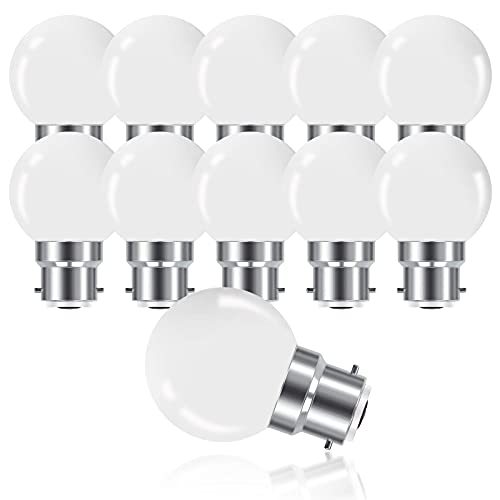 Procrus Lampadine A Baionetta B22 3W Led,Lampadina Mini Globo B22 G45 Con Pallina Da Golf,Bianco Caldo 2700K,250Lm,Equivalente A Lampadine Da 25W,Non