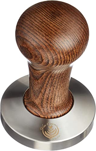 Via Crema Pressino Caffè Professionale 54Mm Coffee Tamper [Manico Legno] Macchine Caffè Espresso Made In Italy By Motta (54 Mm, Marrone)