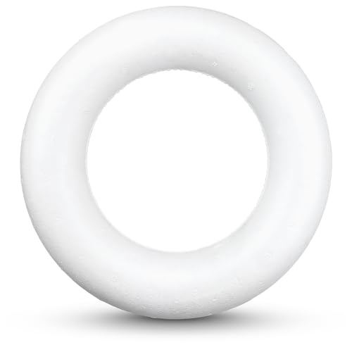 Netuno 5 Cerchi Polistirolo Bianco Diametro 15 Cm Anelli Di Polistirolo Ghirlanda Per Decorazioni Natalizie Diy Découpage Fai Da Te Corona In Polistir