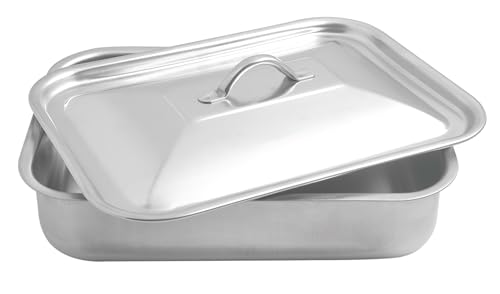 Steel Pan Sp711160, Piatto Da Forno, Piatto Per Gratinati, Teglia Rettangolare Con Coperchio, Rivestimento Antiaderente, Senza Pfas, 25 X 19 Cm, Tutto