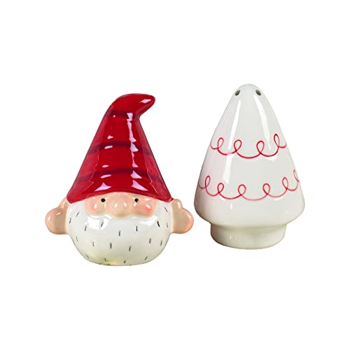 Mascagni Dosatori Sale E Pepe Natalizi In Ceramica, Babbo Natale E Albero Di Natale