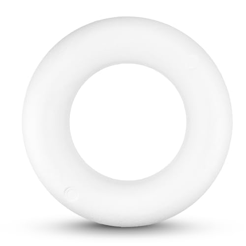 Netuno 1 Pezzo Mezzo Anello In Polistirolo 25 Cm Mezzo Cerchio Bianco Polistirolo Mezza Corona Anello Piatto Ghirlanda Da Tavolo Corona Piatta Base Pi