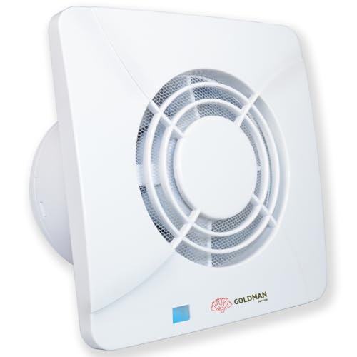 Goldman Service | Aspiratore Da Bagno Silenzioso Ventilatore Aspiratore D'Aria Potente Anti Umidità Anti Ritorno Valvola E Zanzariera | Diametro: 100