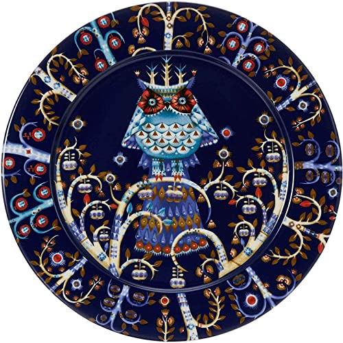 Iittala Taika Piatto, Piatto Piano, Piatto Da Dolce, Piatto Da Tavola, Stoviglie, Vetro-Porcellana, Blu, Ø 27 Cm, 1011635