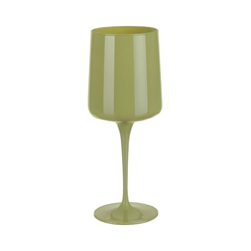 Kasanova Servizio 3 Calici Vino Verde Opaco In Vetro