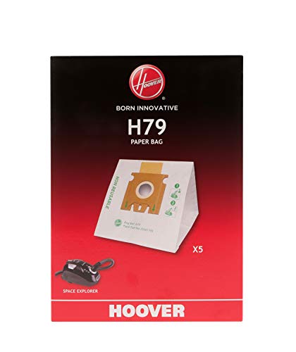 Hoover H79 Sacchetti Per Aspirapolvere, Originali, In Carta, Anti-Odore, Extra Filtranti, Compatibili Con Aspirapolvere A Traino Hoover Space Explorer