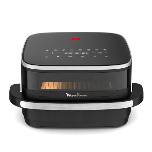 Moulinex Easy Fry Xl Surface, Friggitrice Ad Aria Xl Con Cestello Antiaderente E Finestra Di Osservazione, Tecnologia Extra-Crisp E Doppia Resistenza,