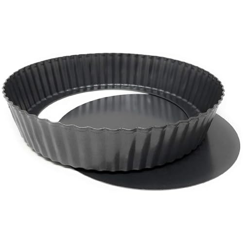 Mge - Stampo Crostata - Teglia Per Quiche E Crostata Alto - Stampo Crostata Fondo Amovibile - Stampo Crostata Furba Con Fondo Removibile - Stampo Furb