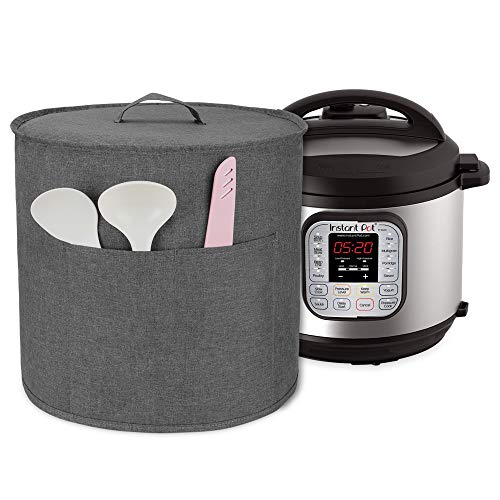 Luxja Copertura Per Instant Pot Ip-Duo60, Cover Con Tasche Posteriori Per 6 Litri Pentole A Pressione Elettriche E Accessori, Grigio