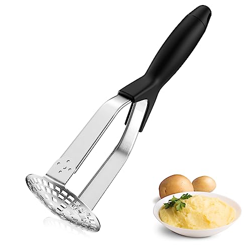 Fousenuk Schiacciapatate Acciaio Inox, Professionale Schiaccia Patate Con Manico Ergonomico, Gadget Da Cucina Manuale, Pieghevole Potato Masher Per Pu