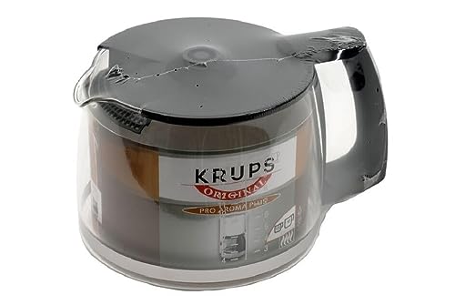 Krups F 034 42 Boccale In Vetro 10 Tazze, Accessorio Per Macchine Da Caff, Colore: Nero