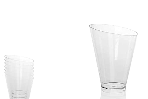 Gicos Import Export Srl Set 6 Coppette Bicchierini In Plastica Trasparente Quadrate Finger Food Riutilizzabili 7,5 * 10,5 Cm Aperitivo Antipasto Cucin