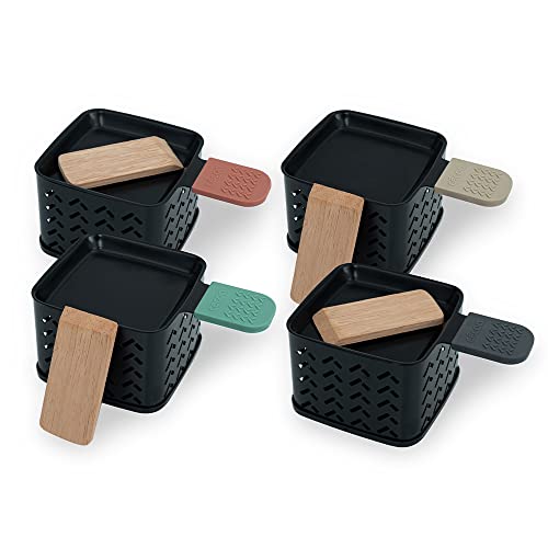 Cecoa - Cheese'Up - Raclette Per Raclette Alla Candela, Lavavetri A Tazza, Davanti Alla Tv O Anche In Piqué Niche, Spatola Per Legno Incluse, Senza El
