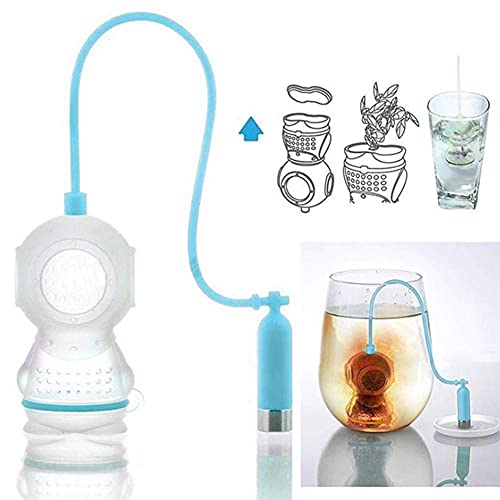Filtri E Colini Da Tè, Silicone Filtro Per Infusore Da Tè A Forma Di Sub Innovativo Per La Preparazione Del Tè Domestico(Azzurro)