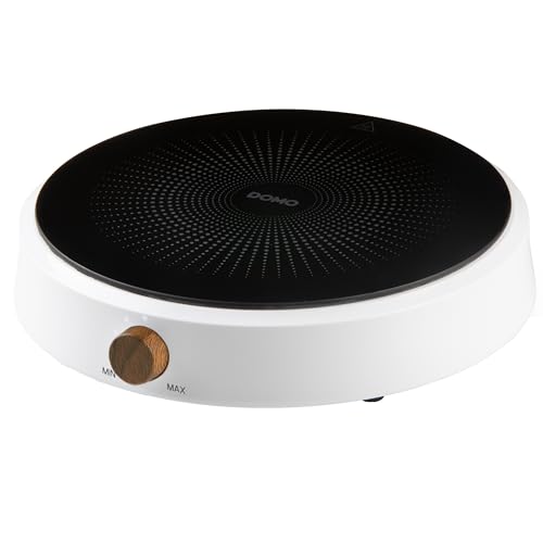 Domo Do30112Ip - Piastra Rotonda A Induzione, Colore: Bianco