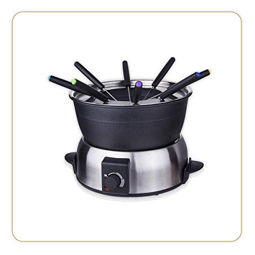 Little Balance 8386 Gourmet 8 Apparecchio Per Fonduta, Inox Spazzolato Premium