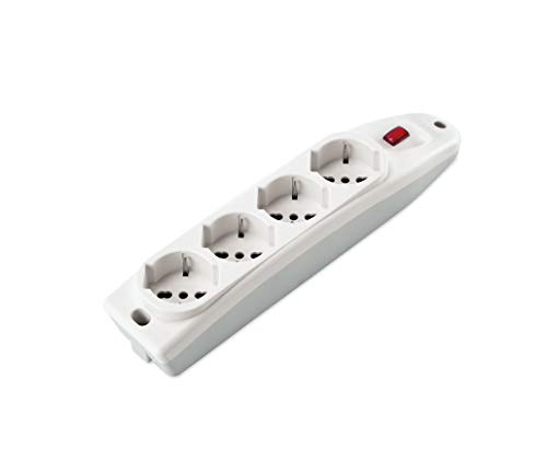 Poly Pool Pp0398X Presa Quadrupla Pluristand + Interr, Bianca
