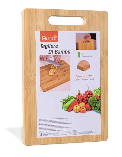 Ipea Tagliere Rettangolare In Legno Per Verdure, Frutta, Salame - Tagliere Da Cucina Multiuso Per Tagliare E Servire Antipasti, Pane, Verdure, Formagg