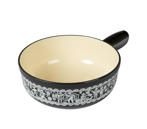 Kuhn Rikon 32322 Fonduta Di Formaggio, Ghisa, Nero