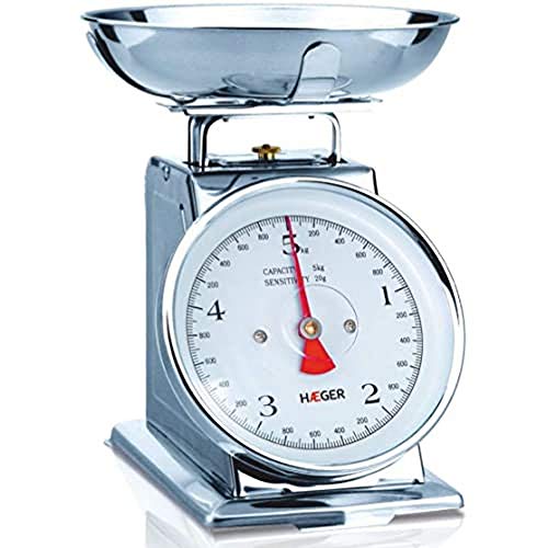 Haeger Grandmother - Bilancia Da Cucina In Inox, Analogica E Capacità Di 5 Kg