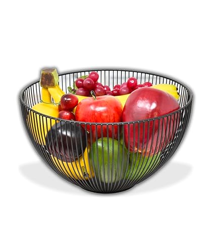 Ipea Cesto Portafrutta Da Tavolo In Metallo - Design Moderno Ed Elegante - Fruttiere Cestino Per Frutta, Agrumi, Noci, Alimenti - Porta Frutta Da Cent