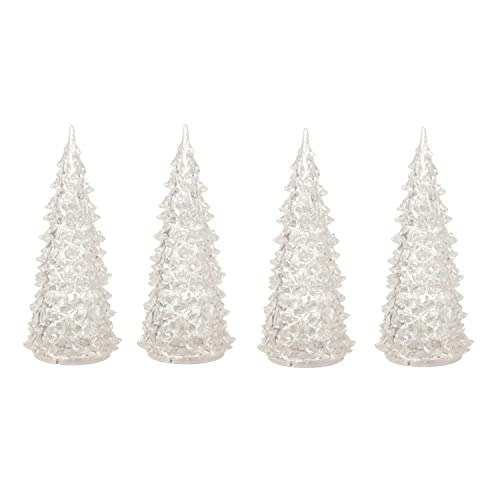 Lemax Crystal Lighted Tree, 3 Color Changeable, Small, Set Of 4, B/O (4.5V)