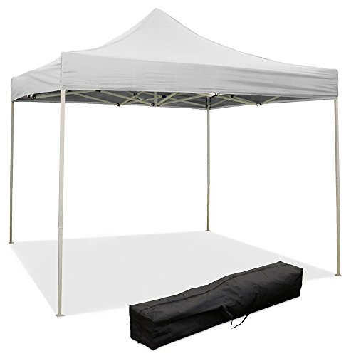 Evergreen Gazebo Richiudibile 2X2 M Pieghevole Telo Bianco In Pvc 100% Impermeabile 9009