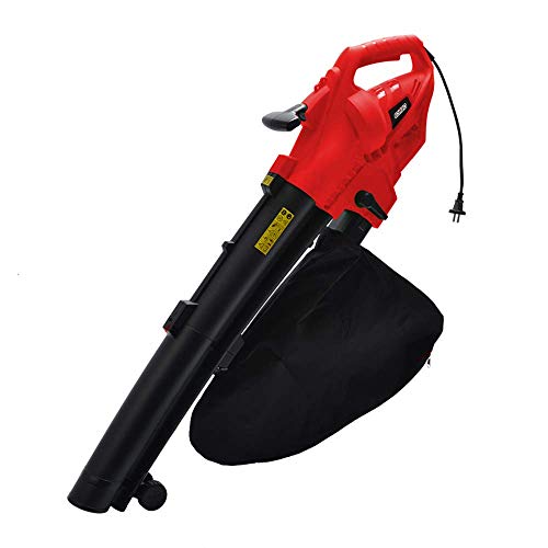 Kombo Soffiatore/Aspirato Foglie 2400W, 230V-50Hz, Vel. Aria 270Kmh, Sacco Raccogl. 45Lt Con Ruote Guida, Rosso