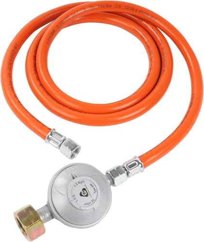 Pitboss Hose/Reg Kit Per Barbecue A Gas, 50 Mbar, Set Di Riduttori Di Pressione Con Tubo Del Gas, Ideale Per Fornitura Sicura Di Gas Propano, Riduttor