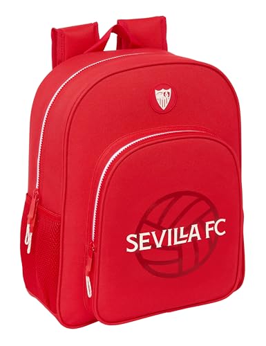 Safta Sevilla Fc - Zaino Scuola Per Bambini, Adattabile Al Carrello, Ideale Per Bambini In Età Scolare, Comodo E Versatile, Qualità E Resistenza, 32 X
