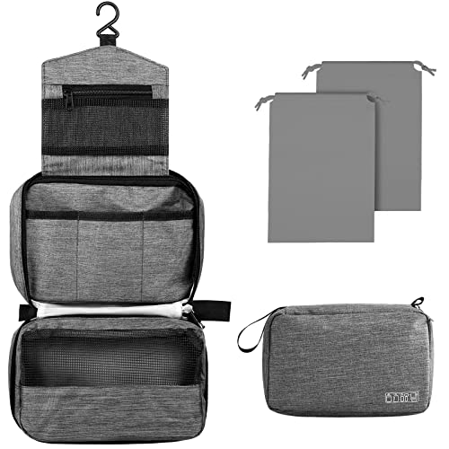 Larkumio Beauty Case Donna Uomo Da Viaggio Grande Impermeabile, Borsa Da Toilette Beautycase Porta Trucchi Con Gancio E Maniglia, 1 Portatrucchi + 2 B