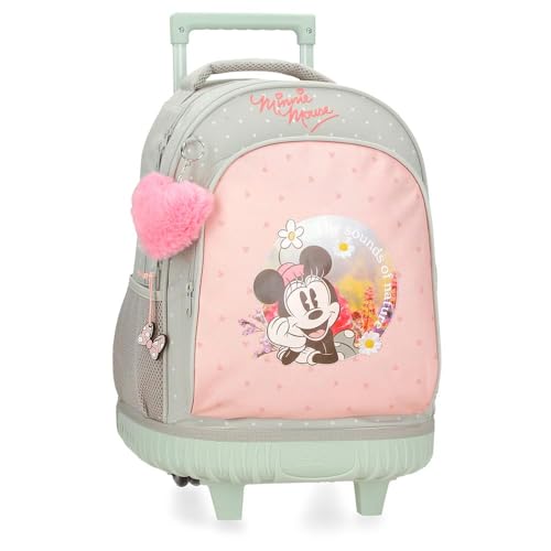 Disney Joumma Bags Minnie Wild Nature Zaini Per Bambini, Varie Dimensioni, Zaino Da Passeggio, Realizzato In Poliestere, Include Pompon Decorativo., V
